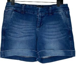 Dear John Ink Jean Shorts Cuffed Dark Wash Mid